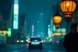 零点零一分 犯罪片，午夜街头便利店招牌的冷白光