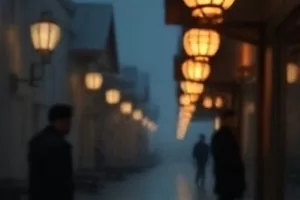 沙暴之时 动作片，沙墙逼近越野车队的广角镜头